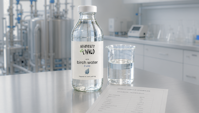 Absolutely Wild birch water processing and quality control