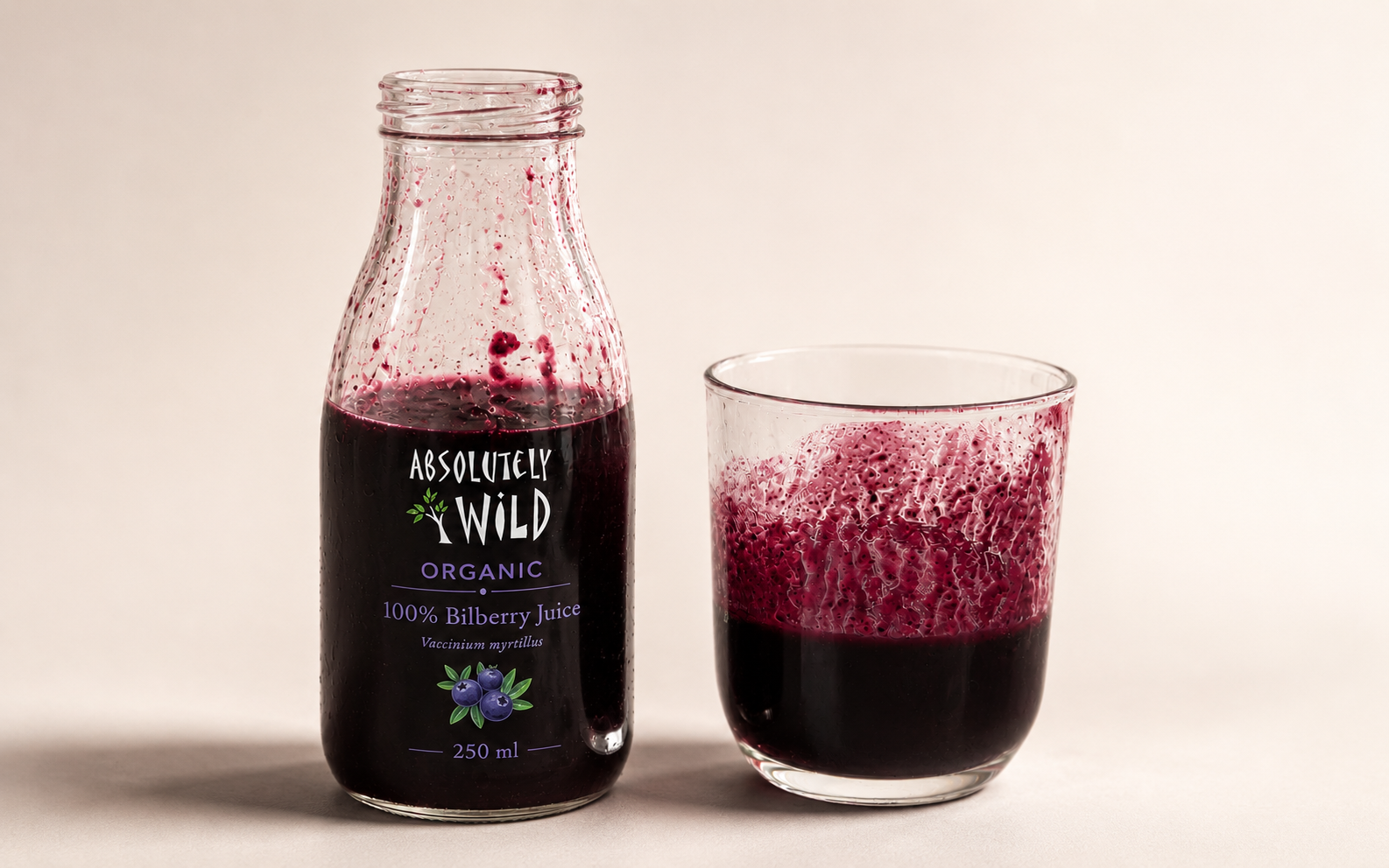 Absolutely Wild Organic Wild Blueberry Juice with pulp